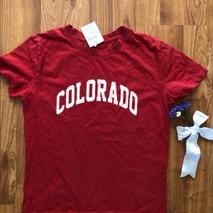 Brandy Melville Johns Galt NWT Colorado Red Tee
